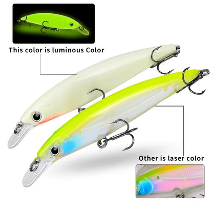 1pcs Bait Minnow 7g 14g 40g Luminous Bionic Fake Baits Plastic Hard Bait Fishing Bait Long Throw Floating Water Lure Swimbait