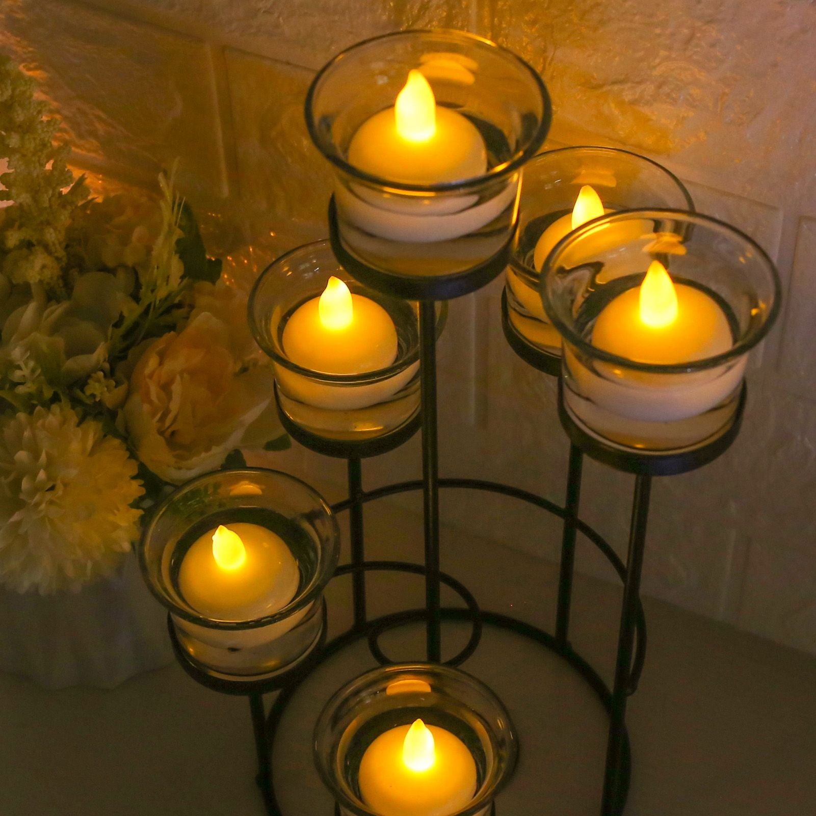 LED Candles 24/12 Pack Flameless Flickering Tea Light Warm White Candle for Party Wedding Birthday Christmas Gifts Home Decor