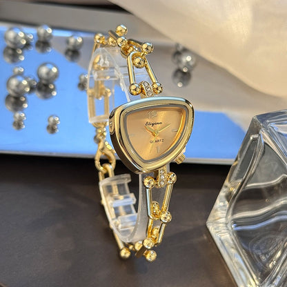 Ladies' Fashionable Trendy U-Shaped Quartz Watch with New Polygonal Alloy Case Must-Have Accessory for Trendy Outfits