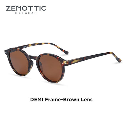 ZENOTTIC (S Size) Retro Circular Polarized Sunglasses 2024 2025 Men Women Vintage Small Round Sun Glasses UV400 Goggles Shades