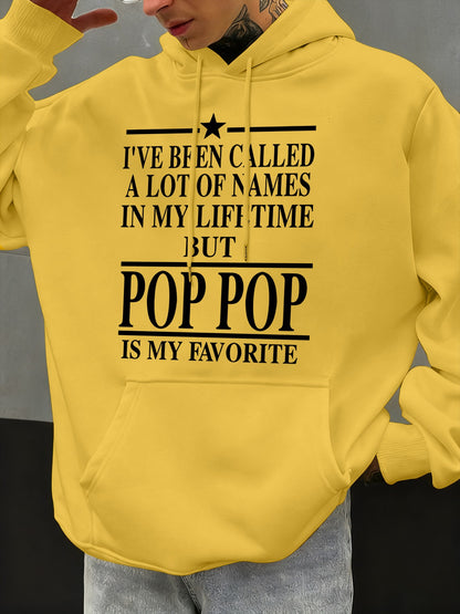 I Like The Word Pop Pop Printed Mens Hoodie Oversize All-Match Hoody Autumn Fleece Tops Casual Clothing Pocket Soft Streetwear