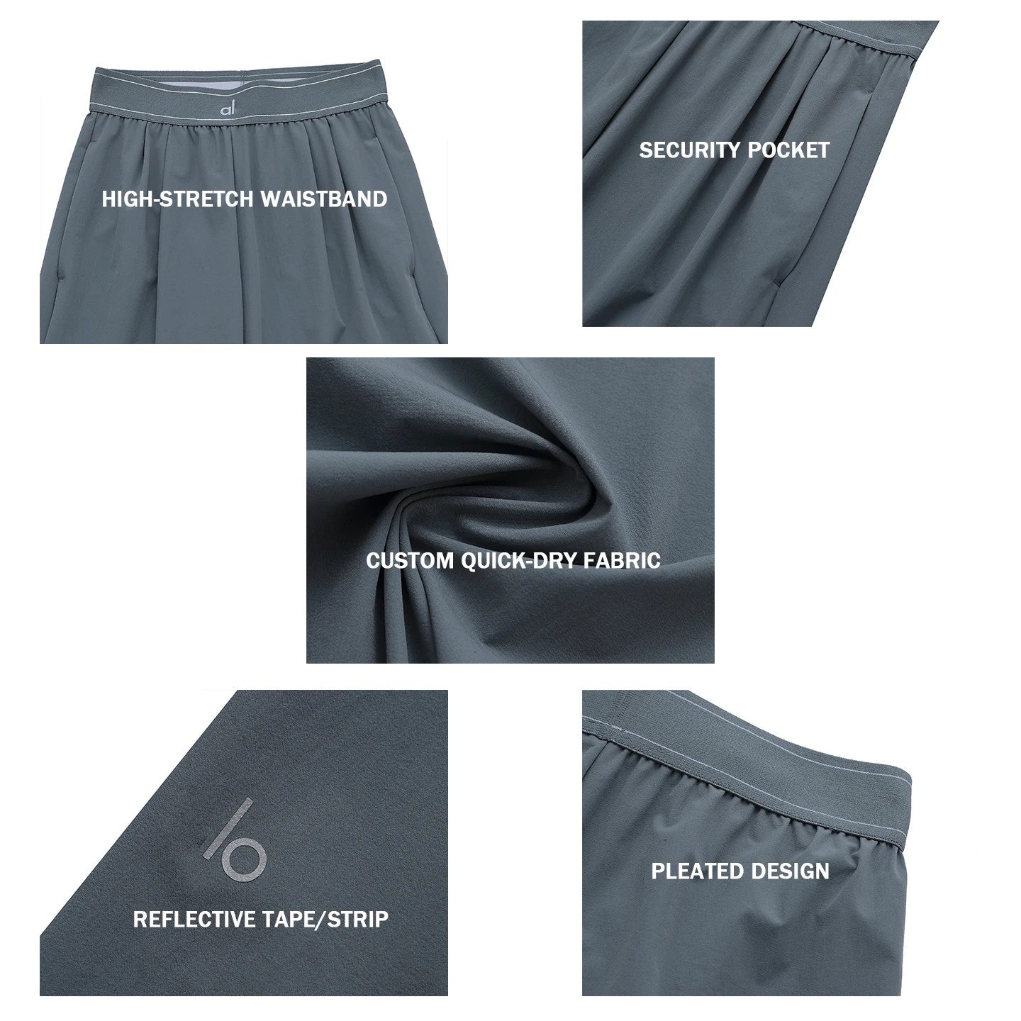 for aIo New Women's Sports Yoga Pants Wide Leg Quick Dry Elastic Waist Straight Trousers Fitness Casual Solid Black Summer Wear