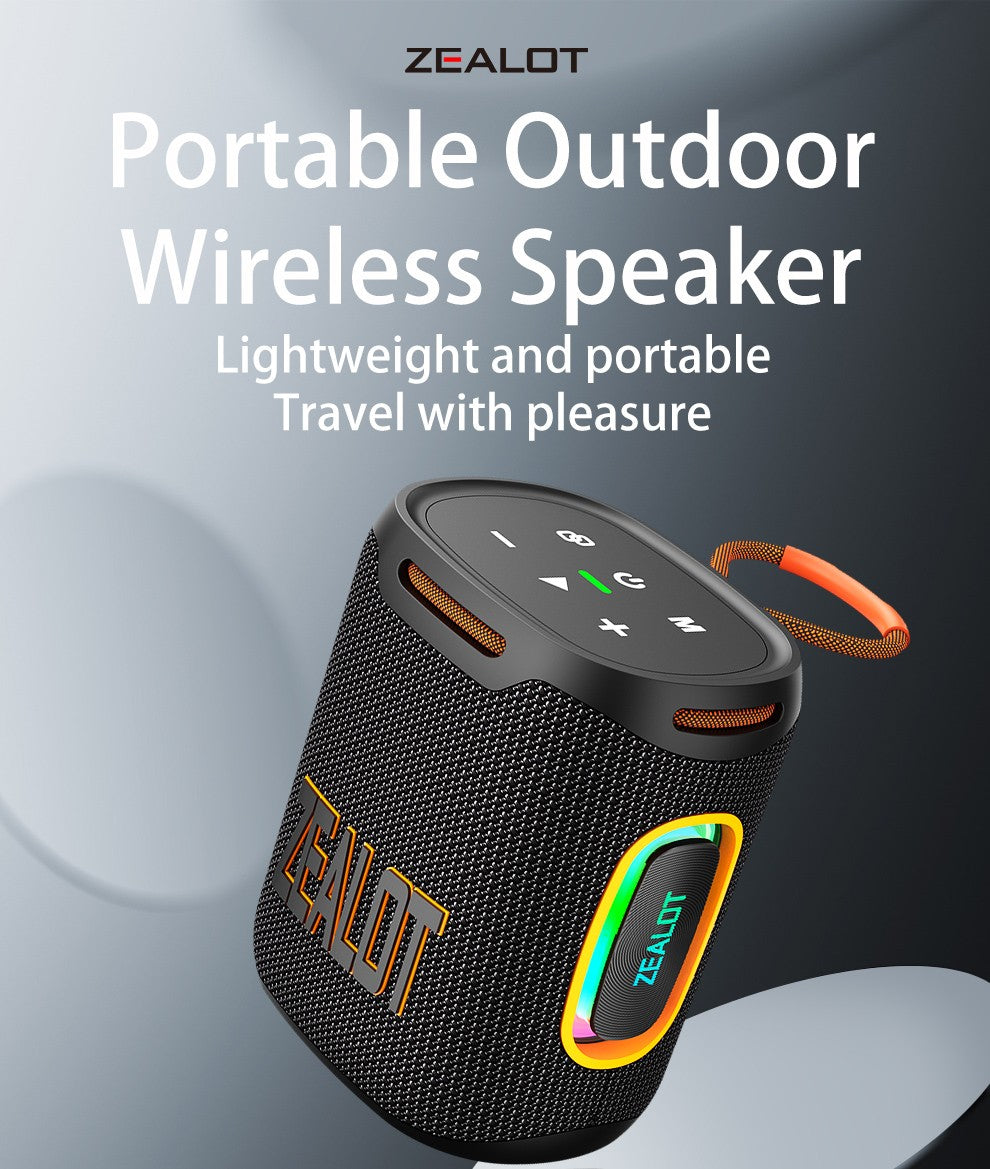 ZEALOT S122 25W Portable Wireless Speaker, Wireless Speaker, Bass Boost, Dual Pairing, 6000mAh Battery.