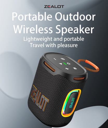 ZEALOT S122 25W Portable Wireless Speaker, Wireless Speaker, Bass Boost, Dual Pairing, 6000mAh Battery.
