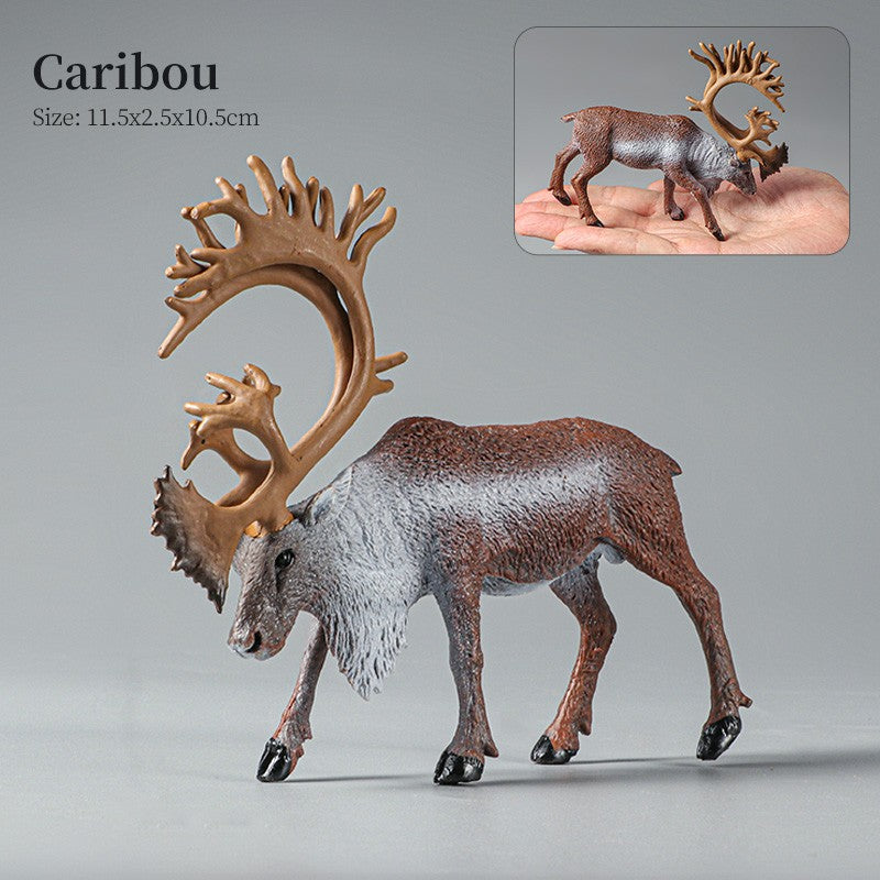 Conjunto de Brinquedos Montessori de Animais Selvagens - Leão Elefante Antílope Miniaturas de Animais Figuras de Ação Zoológico Presente Educacional para Crianças