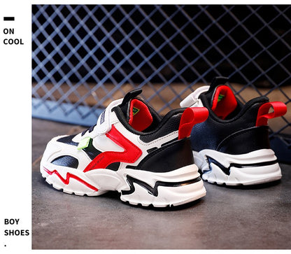 Four Seasons Sport Kids Sneakers Boys Casual Shoes For 5-16Years Children School Walking Non-slip Outdoor Running Shoes Leather