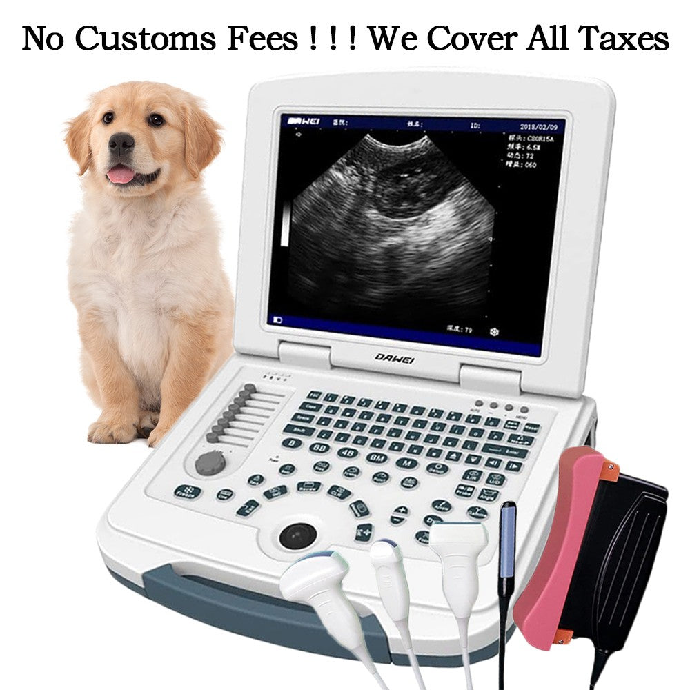 Máquina de Ultrassom Veterinário Portátil com Sondas (B, BB, 4B, B+M, M) para Hospital Veterinário, Casa, Fazenda