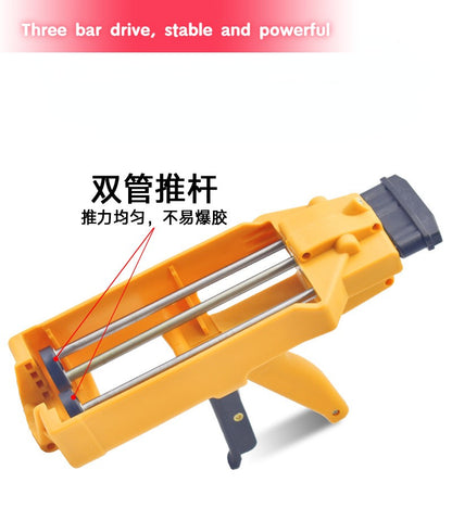 Pistola de Cola de Vedação de Plástico, Tubo Duplo, Cola sem Unhas Auxiliar, Pistola de Cola que Economiza Esforço, Ferramenta de Construção de Vedação