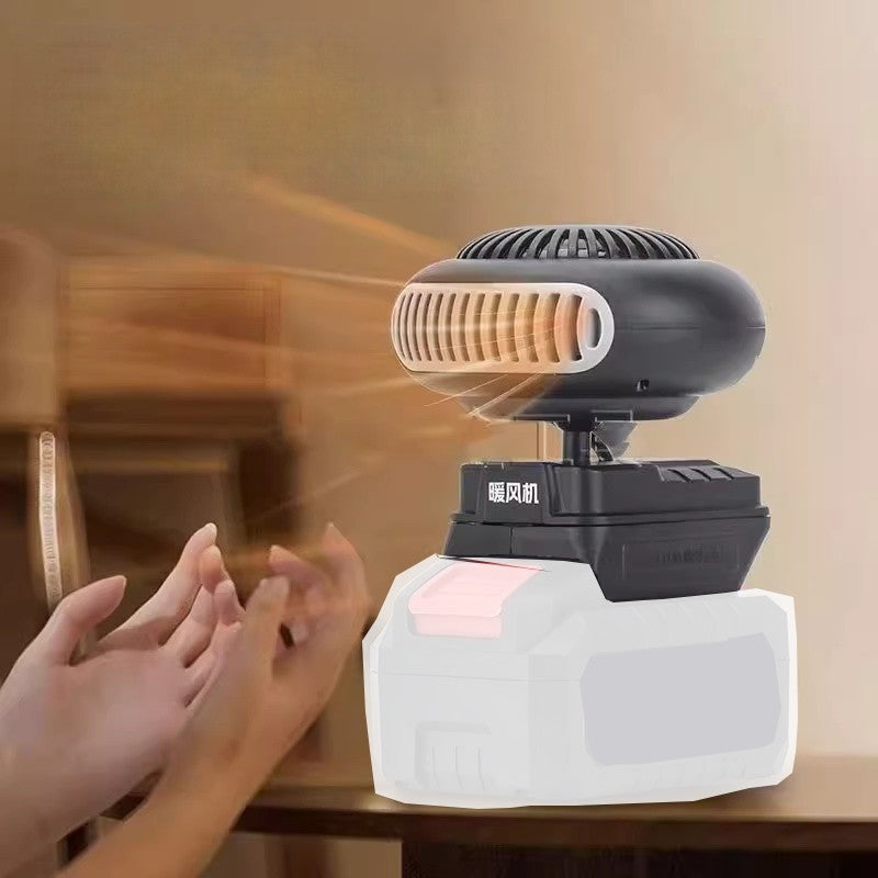 Portable Li-ion Battery Power Air Heater Blower Fan Heater Hot&Cold Wind Dual Mode for Makita for Bosch for DeWalt for Milwaukee