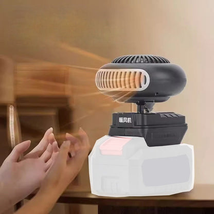 Portable Li-ion Battery Power Air Heater Blower Fan Heater Hot&Cold Wind Dual Mode for Makita for Bosch for DeWalt for Milwaukee