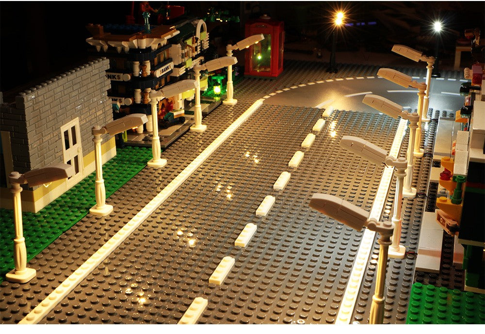 10PCS 0.8mm Pin RGB LED Building Blocks USB Lamp DIY Street Light City Electric Decorate 1X1 Brick Toy Compatible All Brands