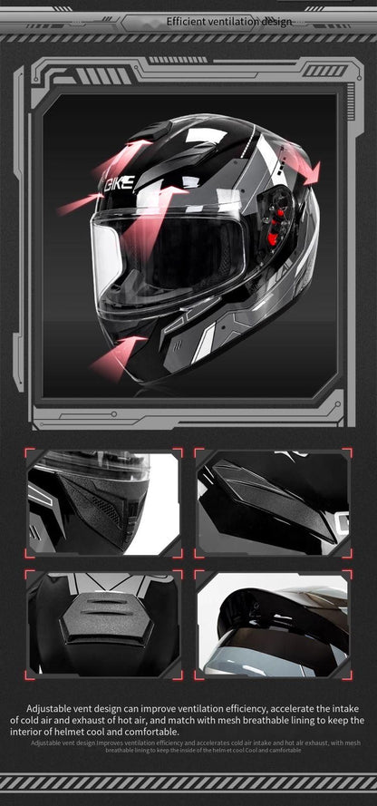 Capacete de Moto Fechado Masculino Feminino DOT Inverno Antiembaçante Impermeável Para Pilotagem De Moto Capacete Motocross