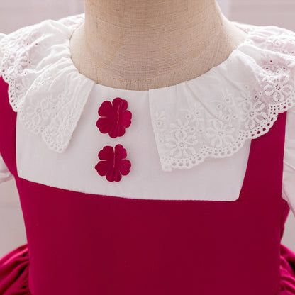 Masha and Bear Maid Costume for Baby Girls Lolita Christmas Costumes 1st Birthday Party Princess Dresss Bow Wedding Kids Clothes