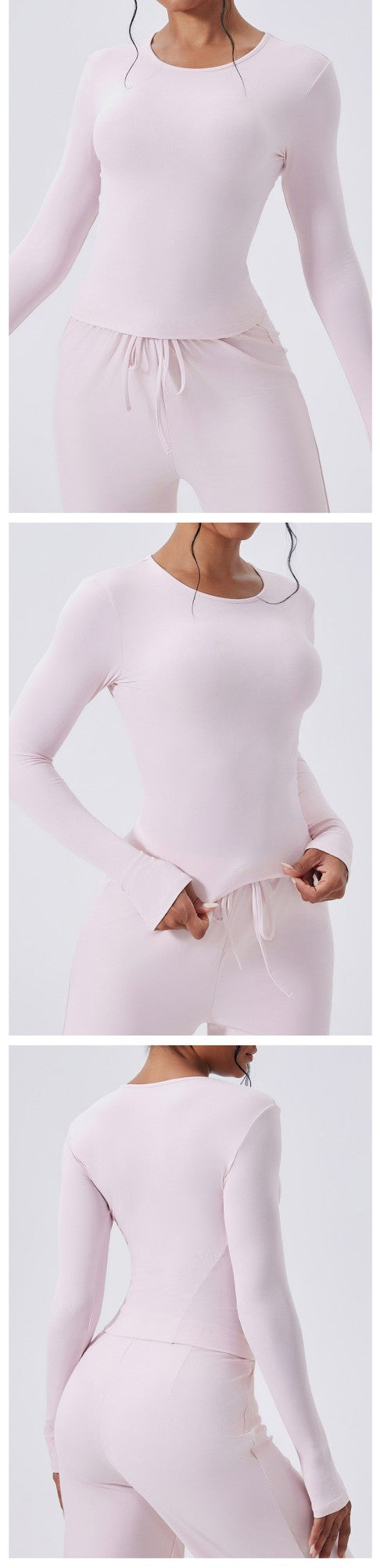 Women Long Sleeve Workout Top Gym Casual Outdoor Top Workout Dry Fit Breathable High Elastic Sports Top Sports Long Sleeved
