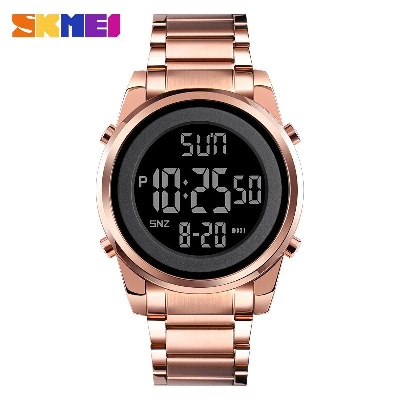 SKMEI Luxury Waterproof Watch for Men Stainless Steel Electronic Sports Digital Mens Wristwatches Man Clock Reloj Masculino 1611