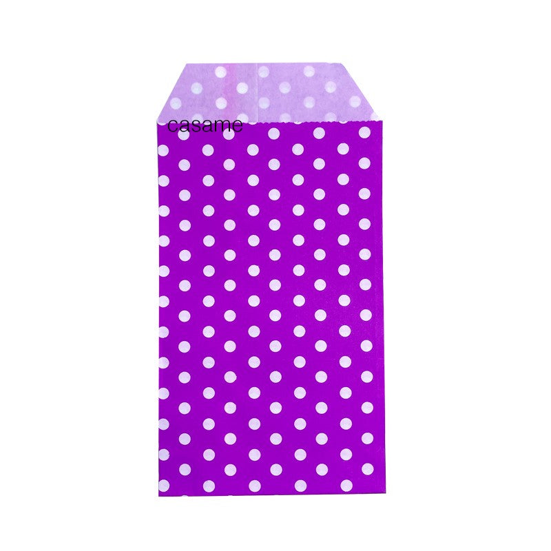 10/25/50 Pcs Small Sack Pouch Mini Dot Kraft Paper Bags Wedding Party Invitation Greeting Cards Paper Gift Bag Birthday