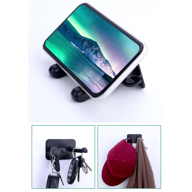 Suporte de Secador de Cabelo Organizador Soprador Adesivo Montado na Parede Sem Pregos Sem Furos Aço Inoxidável Espiral Suporte Armazenamento Para Banheiro