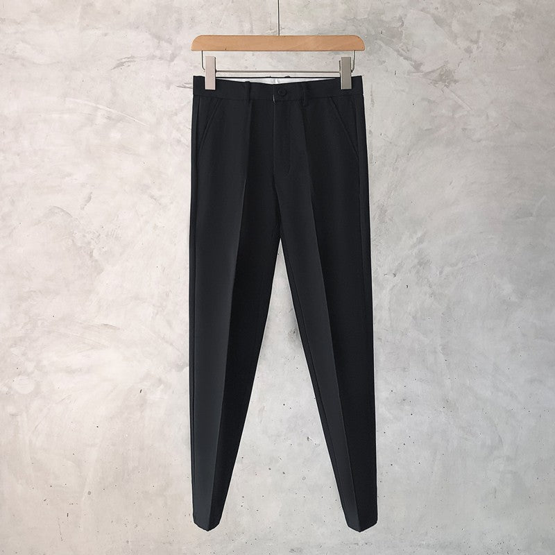 Slim Fit Trousers for Men Tressed Man Suits Pants Cheap Summer 2025 New in Dress Work Wear Elegant Suit Pants Clothes Z107