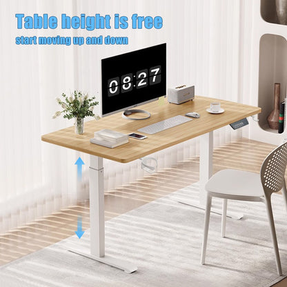 Height Adjustable Desk Motion Electric Sit Stand Up Down Computer Table Lift Motorized Gaming Desktop Modern Home Office Desks