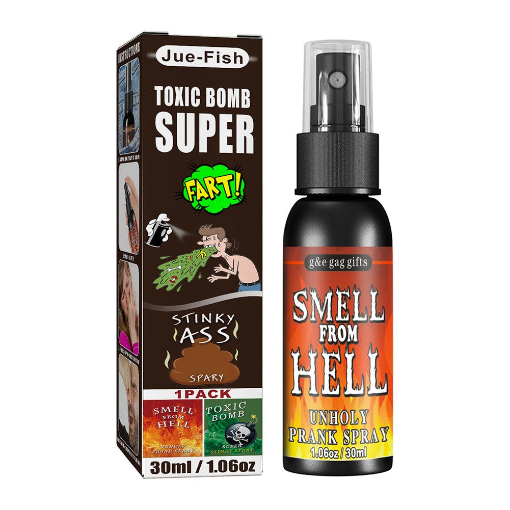 30ml Fart Gag Spray Prank Joke Plastic Terrible Smell Spray Party Supplies Spoof Odor Spray for Adults Kids Halloween Funny Toys