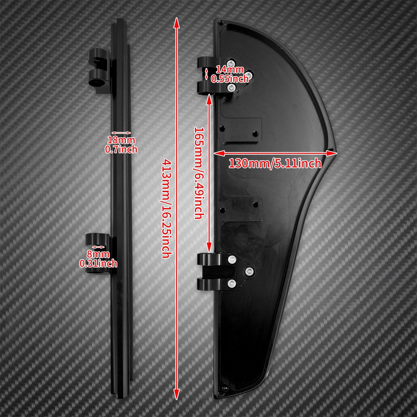 Pedaleiras Antiderrapantes Dianteiras para Motocicleta Harley Softail Fatboy Deluxe Touring Electra Glide FLHR