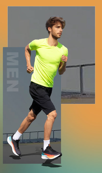 Baasploa Men Jogging Sports Shoes Carbon Plate Professional Cushioning Sneakers Male Outdoor Breathable Non Slip Running Shoes