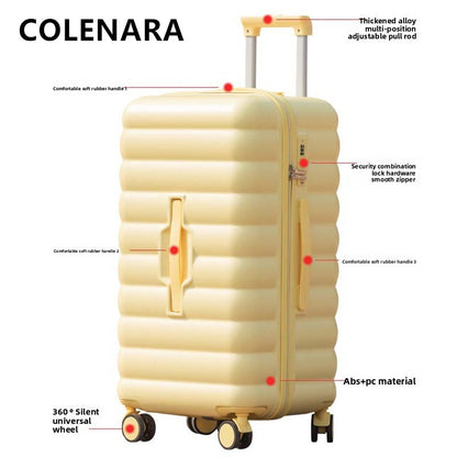 COLENARA Rolling Suitcase Large Capacity Trolley Case 20 Inches Boarding Box 22"24"26"28" ABS+PC Password Box Travel Luggage