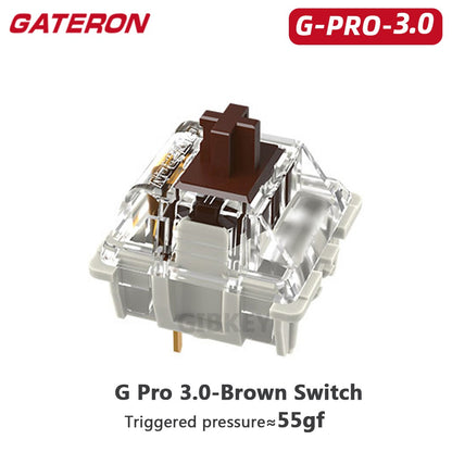 Switch Gateron White Yellow Silver Pro 2.0 V2 3 pin RGB linear Tátil Vermelho Marrom para teclado mecânico hot-swappable