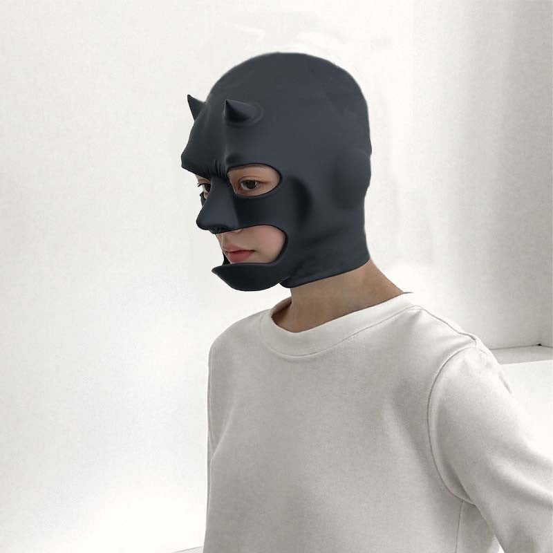 Sexy Women's Full Face Mask, Cat Ear Latex Mask, Halloween Cosplay Prop & Masquerade Costume Headpiece