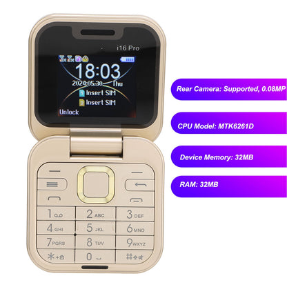 2G Big Buttons  Phone Support Up To 16GB Dual SIM 2G  Phone 1000mAh Battery ABS 0.08MP Music Video Player for Outdoor