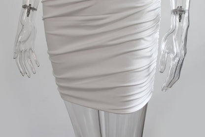 New 2025 Chic Women's Sexy Mini Party Dress, Fiber Spaghetti Straps, Solid Document Cutouts, Drum, Educational Dress