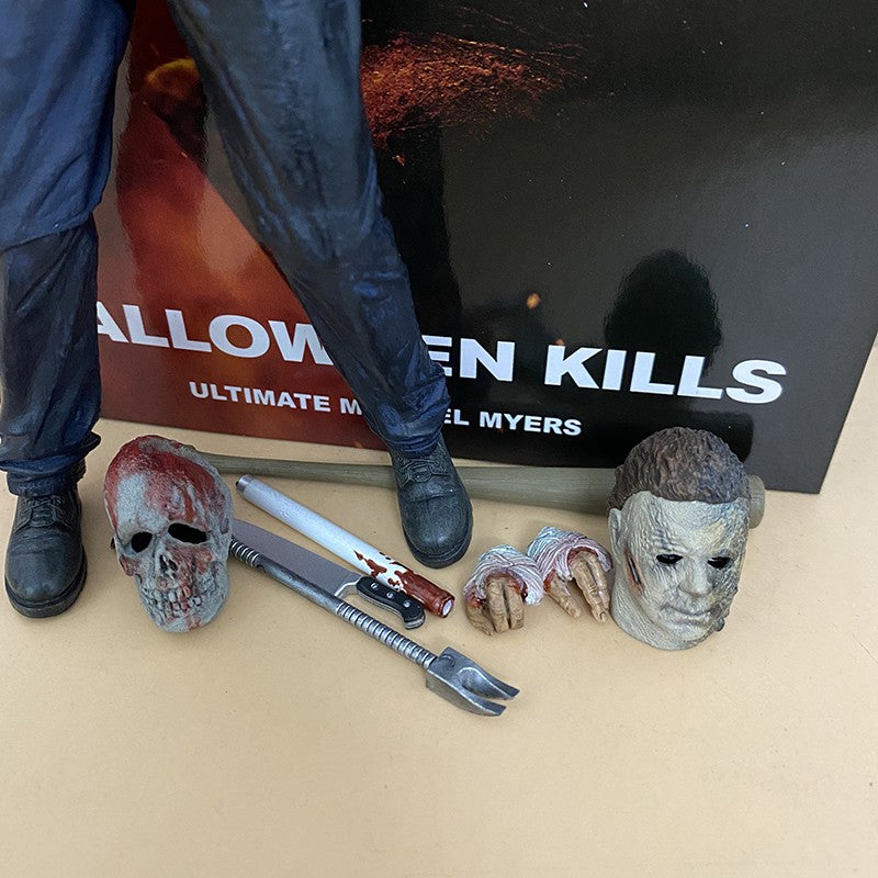 NECA Figure Michael Myers Figure With LED Halloween Ultimate Action Figure Model Toys Joint Movable Doll Christmas Present