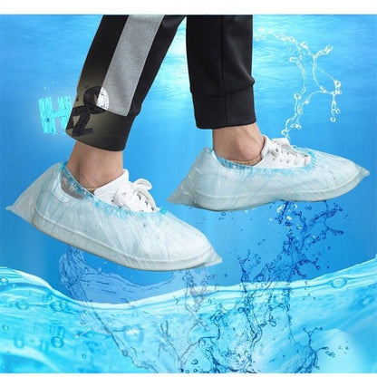 100-1000pcs Disposable Waterproof Shoe Cover Plastic Non-slip Foot Cover Indoor PE Padded Overshoes Rain Mud-proof Shoe Cover