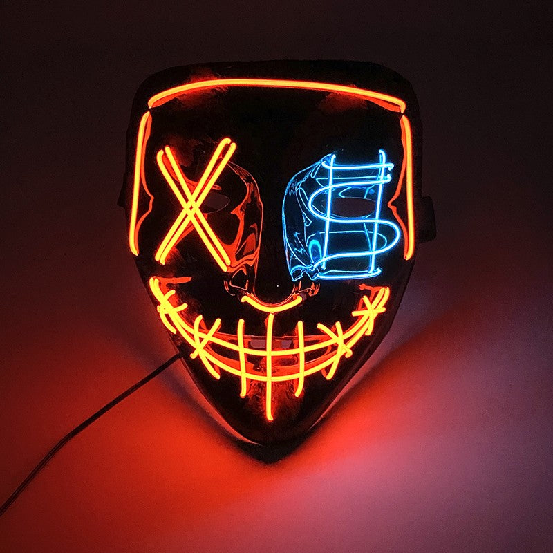 1 pcs Attractive Neon EL Wire Mask  More Colors For Choice Luminous LED Purge Mask Adult Cosplay Prop For Night Glow In The Dark