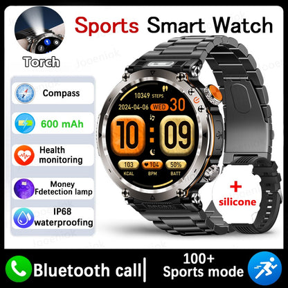 2025 Novo Relógio de Luxo Moderno 5ATM HT30 GPS Bússola Smartwatch Esportivo Masculino Externo AMOLED 366*366 NFC Frequência Cardíaca IP68 Smartwatch