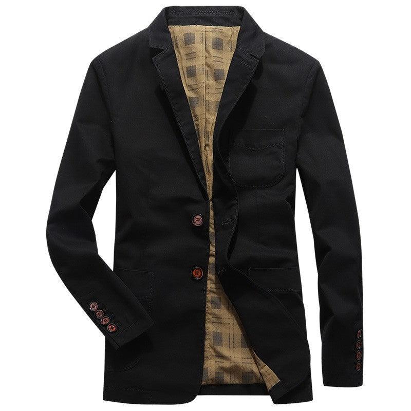 High Quality Men's Blazer Oversized Suit Jackets 5XL Pure Cotton Streetwear Casual Jacket Men Clothing Black Blazers  A2F5618