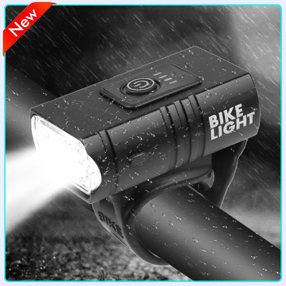 Farol de bicicleta LED T6 10W 800LM recarregável via USB com indicador de bateria para MTB, mountain bike e ciclismo de estrada, equipamento de ciclismo