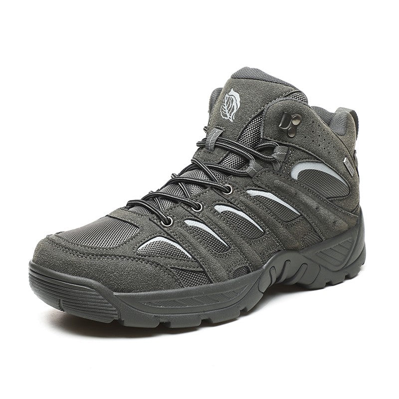 Novas Botas de Couro Masculinas de Alta Qualidade Tênis de Pesca Caça Deserto Combate Botas Masculinas Sapatos de Caminhada ao Ar Livre Botas de Tornozelo Segurança no Trabalho
