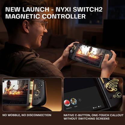NYXI Hyperion 3 Wireless JoyPad for Switch 2 + Carrying Case + 4-in-1 RGB Charger