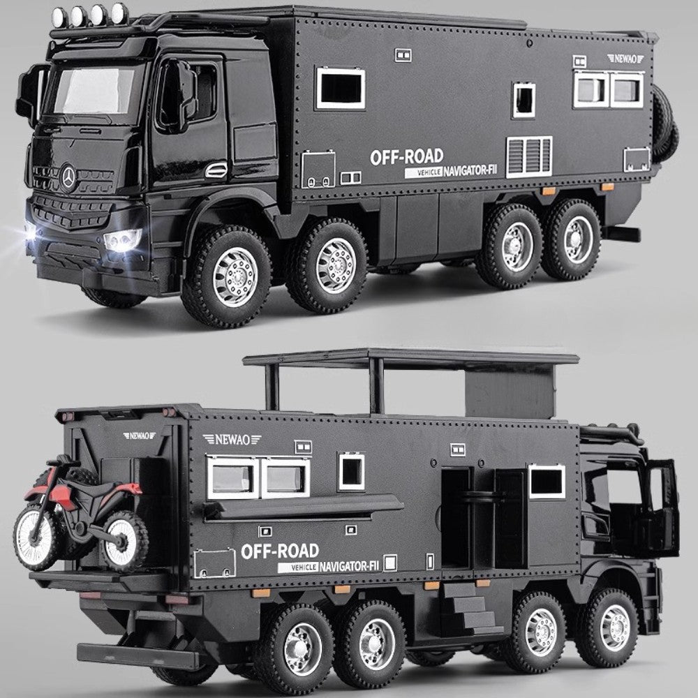 1:24 NOMADISM Raptor F150 RV Liga Modelo de Carro de Brinquedo Metal Diecast Miniatura Veículos Off Road Modelos Som Luz Brinquedos Para Crianças Presentes