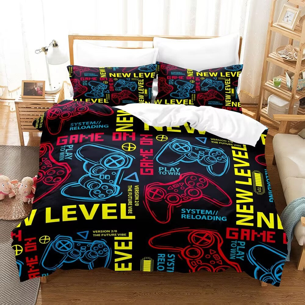 Anime Solo Leveling 3D Printed Bedding Set Comforter Duvet Cover King Queen Twin Size Birthday Gift Adult Boy Bedroom Decoration