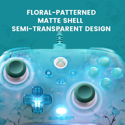 GameSir T7 Pro Floral Xbox Gaming Controller Wired Gamepad for Xbox Series X, Xbox Series S, Xbox One, with Hall Effect Joystick