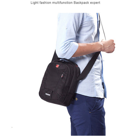 Swiss Waterproof Oxford Men's Messenger Bag Multifunction Business Casual Briefcase bag Travel Male Shoulder Bag Fashion Handbag