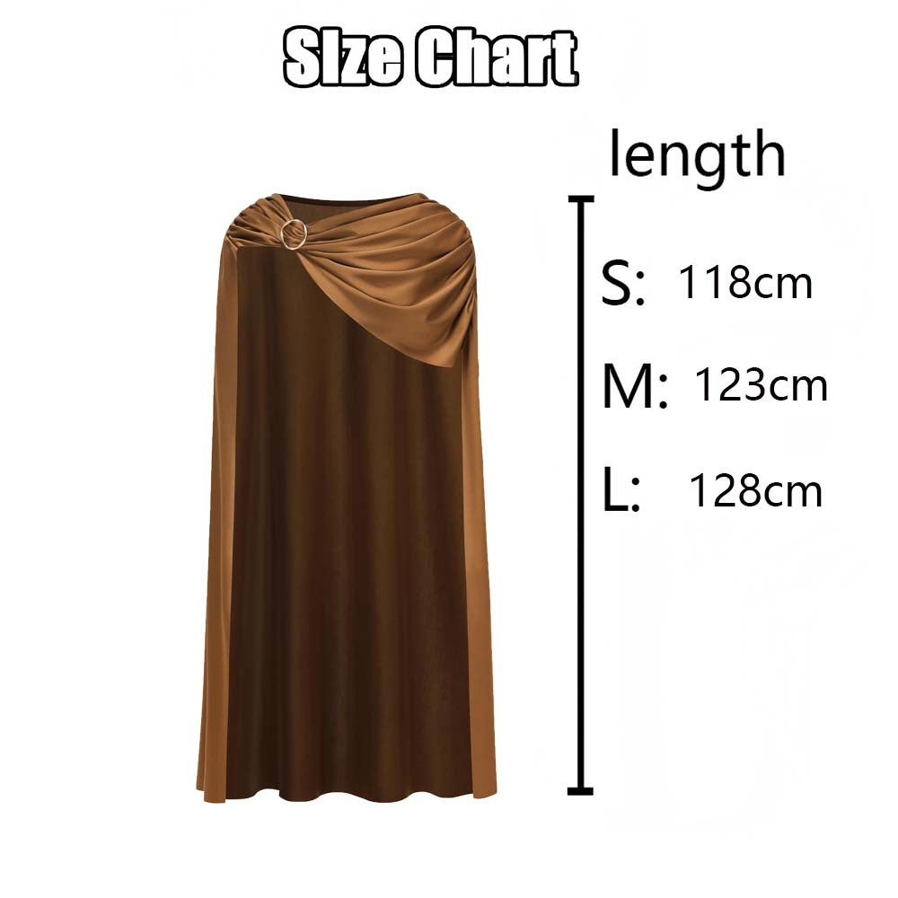Men Spartan Warrior Cape CostumeMedieval Knight Cloak Set Halloween Carnival Masquerade Party Cosplay Outfit for Adult Male Stag