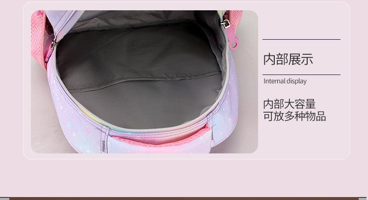 Mochila escolar de unicórnio para estudantes do ensino fundamental, mochila fofa e leve para crianças do 1º ao 5º ano, mochila de grande capacidade
