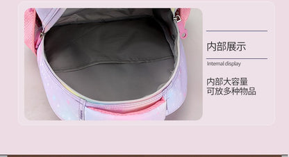 Mochila escolar de unicórnio para estudantes do ensino fundamental, mochila fofa e leve para crianças do 1º ao 5º ano, mochila de grande capacidade