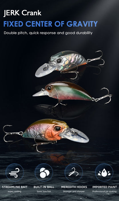 MEREDITH JERK CRANK M65 Flutuante 14g Isca Artificial Modelo Quente Isca Dura 11 Cores Wobbler Crank Qualidade Profissional Profundidade 2.0-2.5m