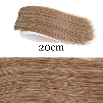 MERISI HAIR Apliques de Cabelo Sintético Liso Invisível com 2 Presilhas, Aumento de Volume, Extensões de Cabelo, Cobertura Lateral Superior