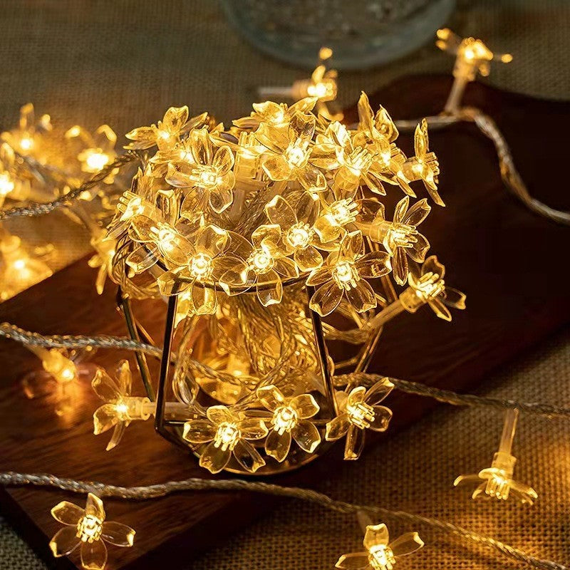10/20M Cherry Blossom Garland Fairy Lights Indoor Christmas Decoration String Lights 200LED for Wedding Pink Party Decorations