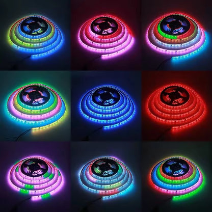 Ws2812B Rgbic Led Strip Light 5V Usb Wall Room Rgb String Tape Remote App Bluetooth Control 1-30M Adressable Ribbon Lamp Diode